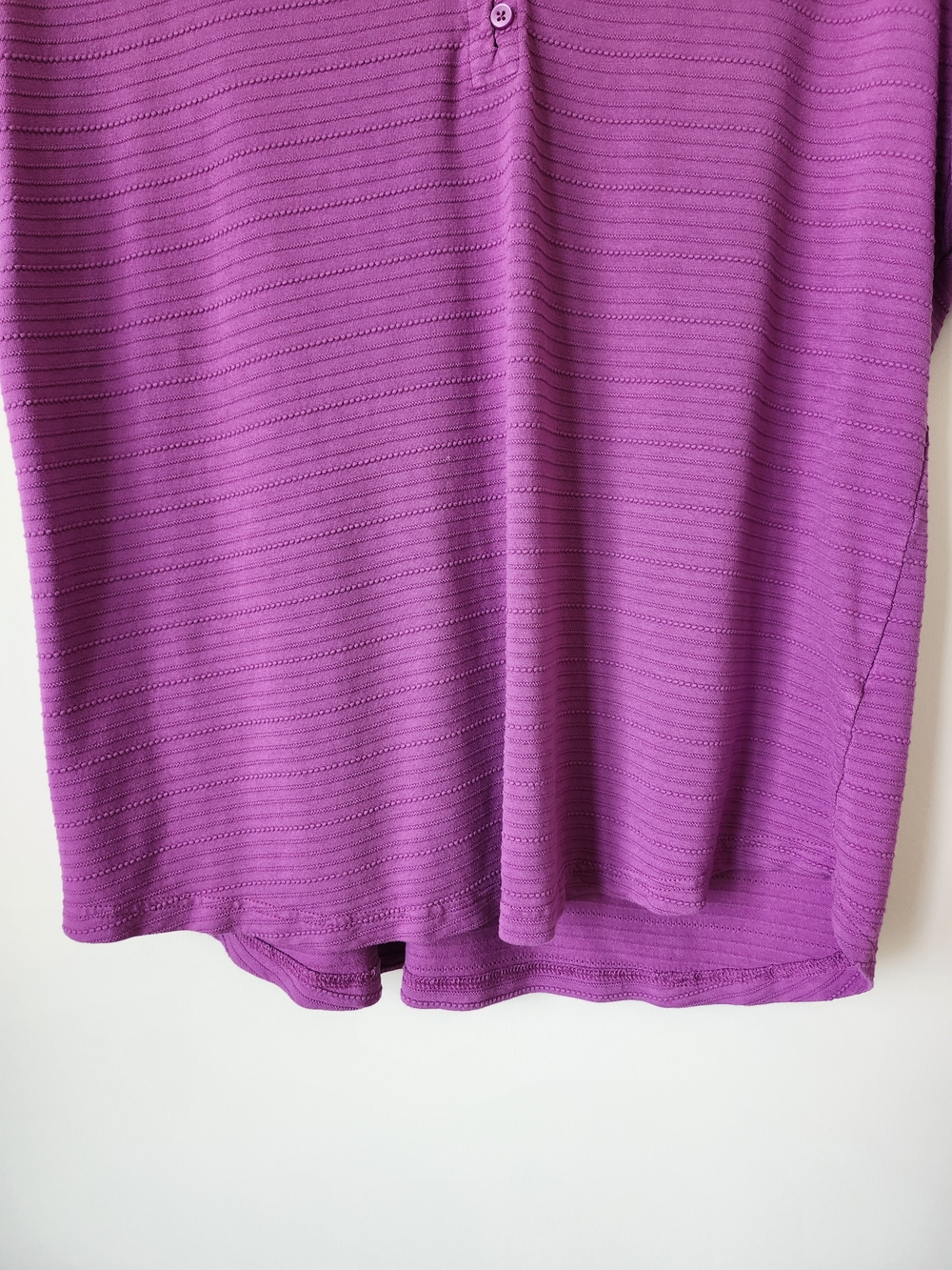 Talbots Magenta Short-Sleeve V-Neck Top - Picture 6 of 8